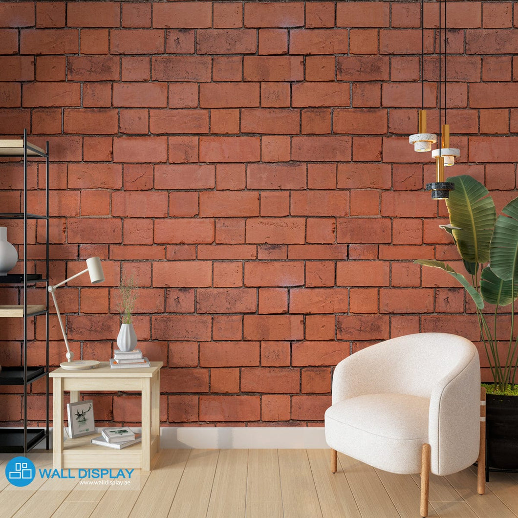 Red Bricks Wall II - Pattern Wallpaper walldisplay wallpaper-dubai