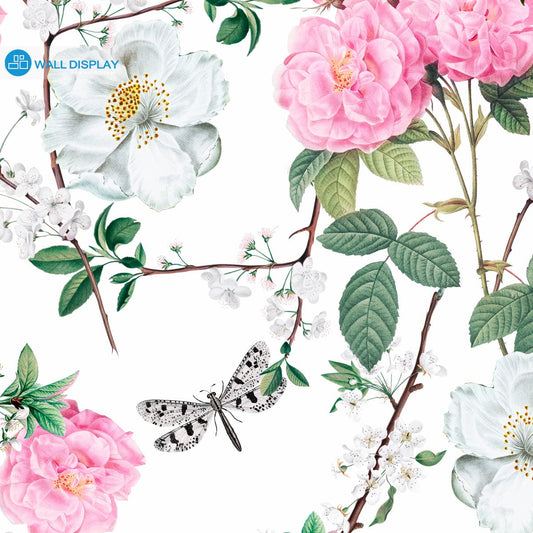 Roses in Snow - Floral Wallpaper in dubai, Abu Dhabi and all UAE