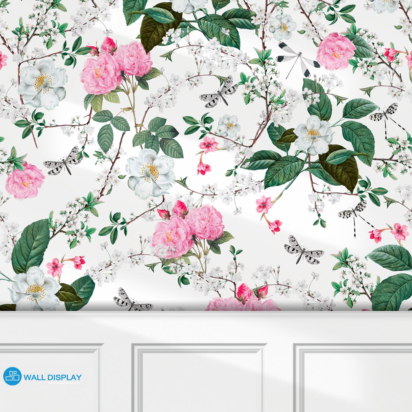 Roses in Snow - Floral Wallpaper in dubai, Abu Dhabi and all UAE