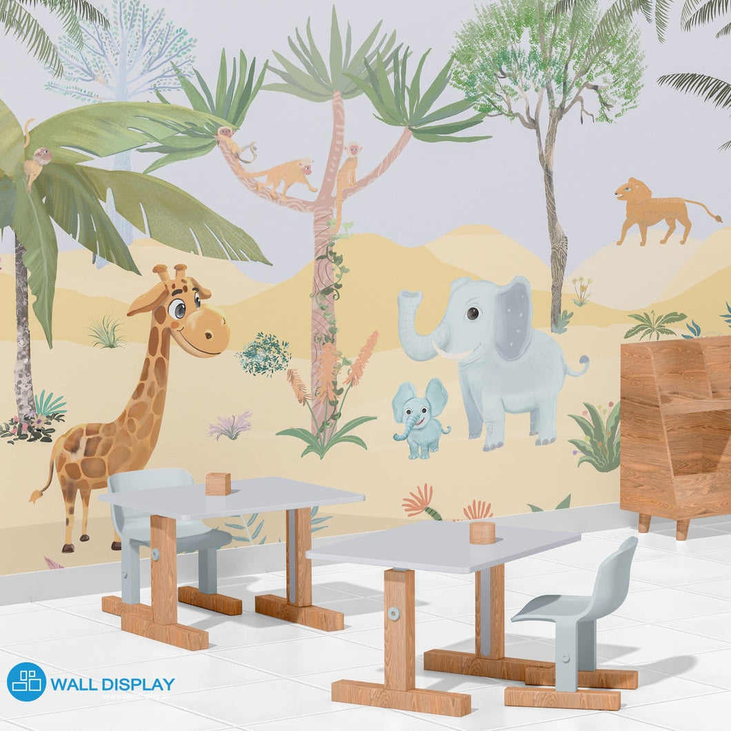 Savanna Safari - Kids Wallpaper walldisplay wallpaper-dubai