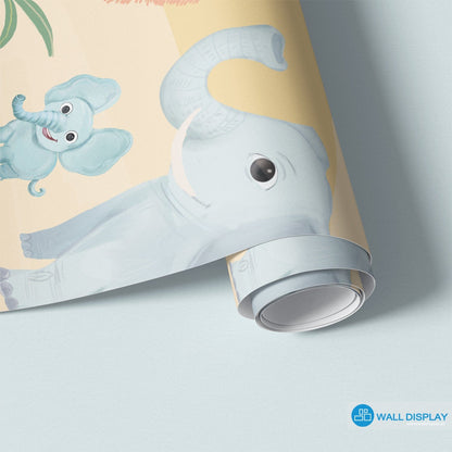 Savanna Safari - Kids Wallpaper walldisplay wallpaper-dubai