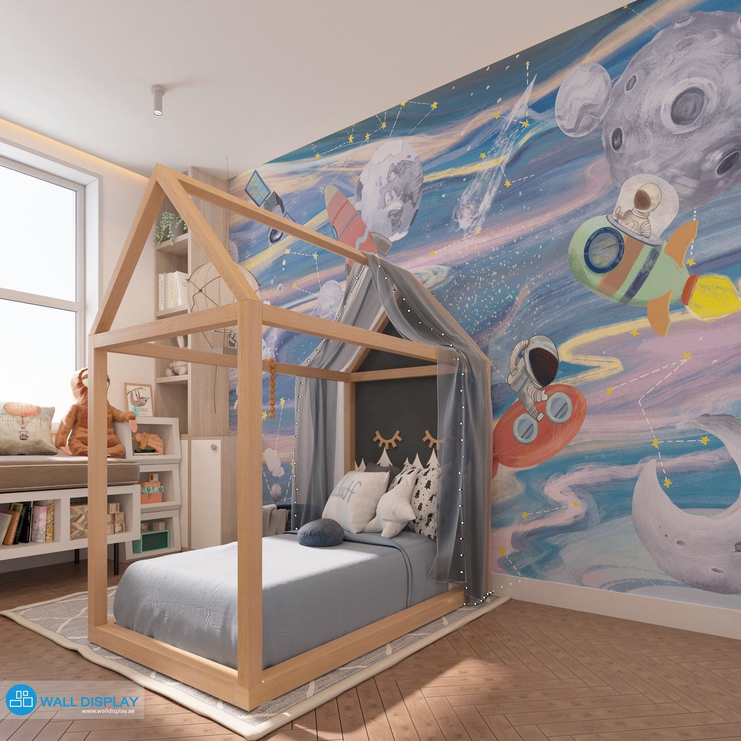 Space Explorer II - Kids Wallpaper walldisplay wallpaper-dubai