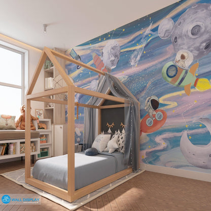 Space Explorer II - Kids Wallpaper walldisplay wallpaper-dubai