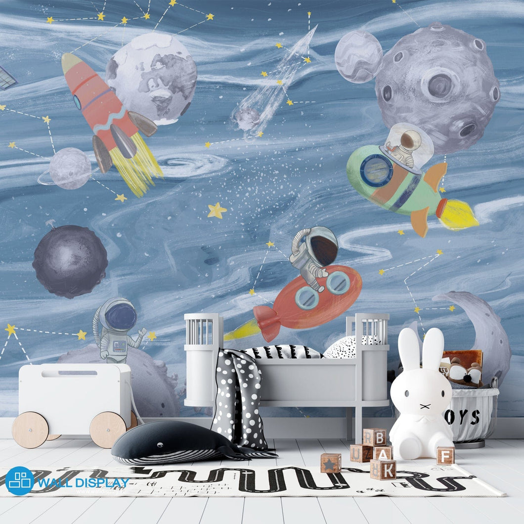 Space Explorer II - Kids Wallpaper walldisplay wallpaper-dubai