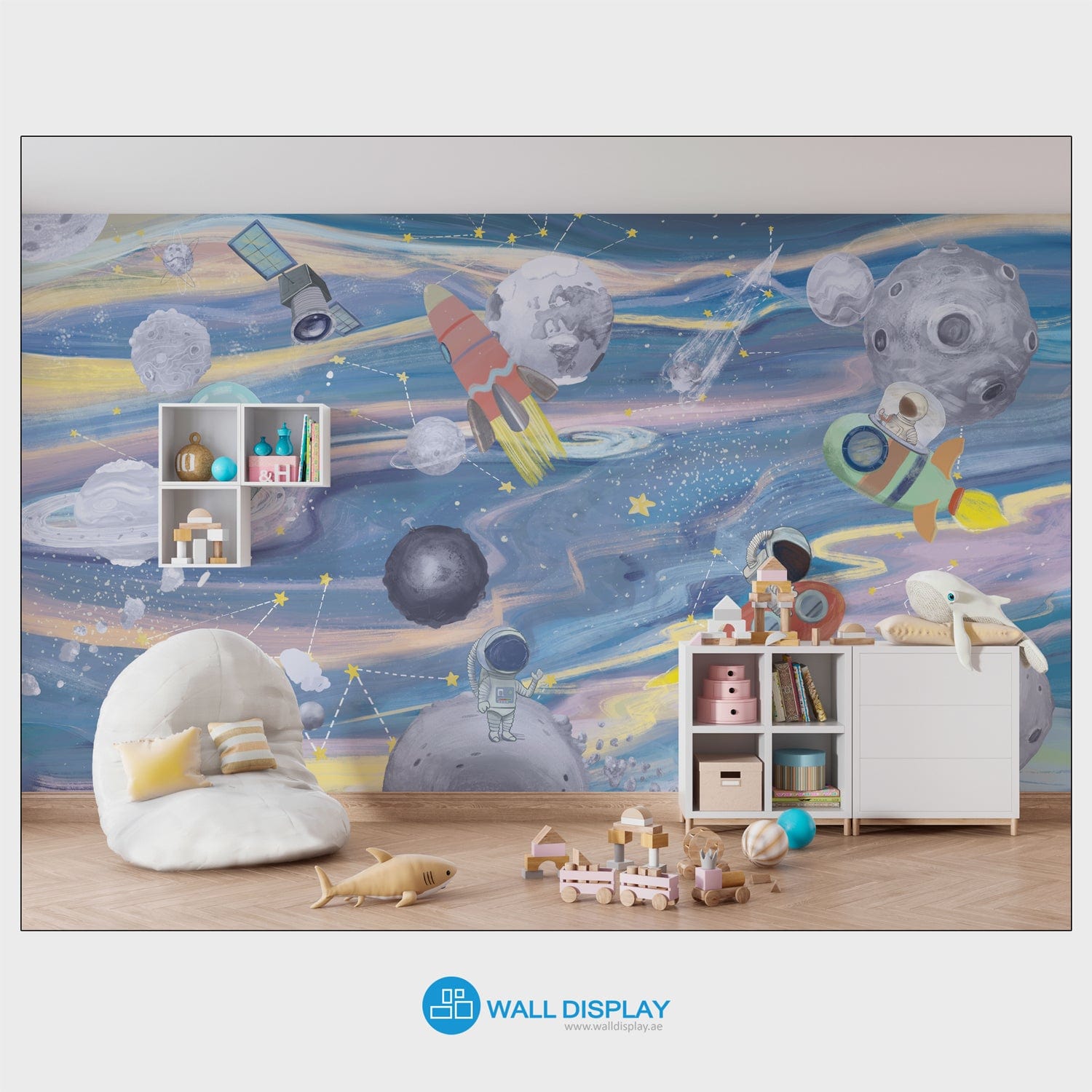 Space Explorer II - Kids Wallpaper walldisplay wallpaper-dubai