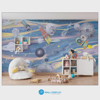 Space Explorer II - Kids Wallpaper walldisplay wallpaper-dubai