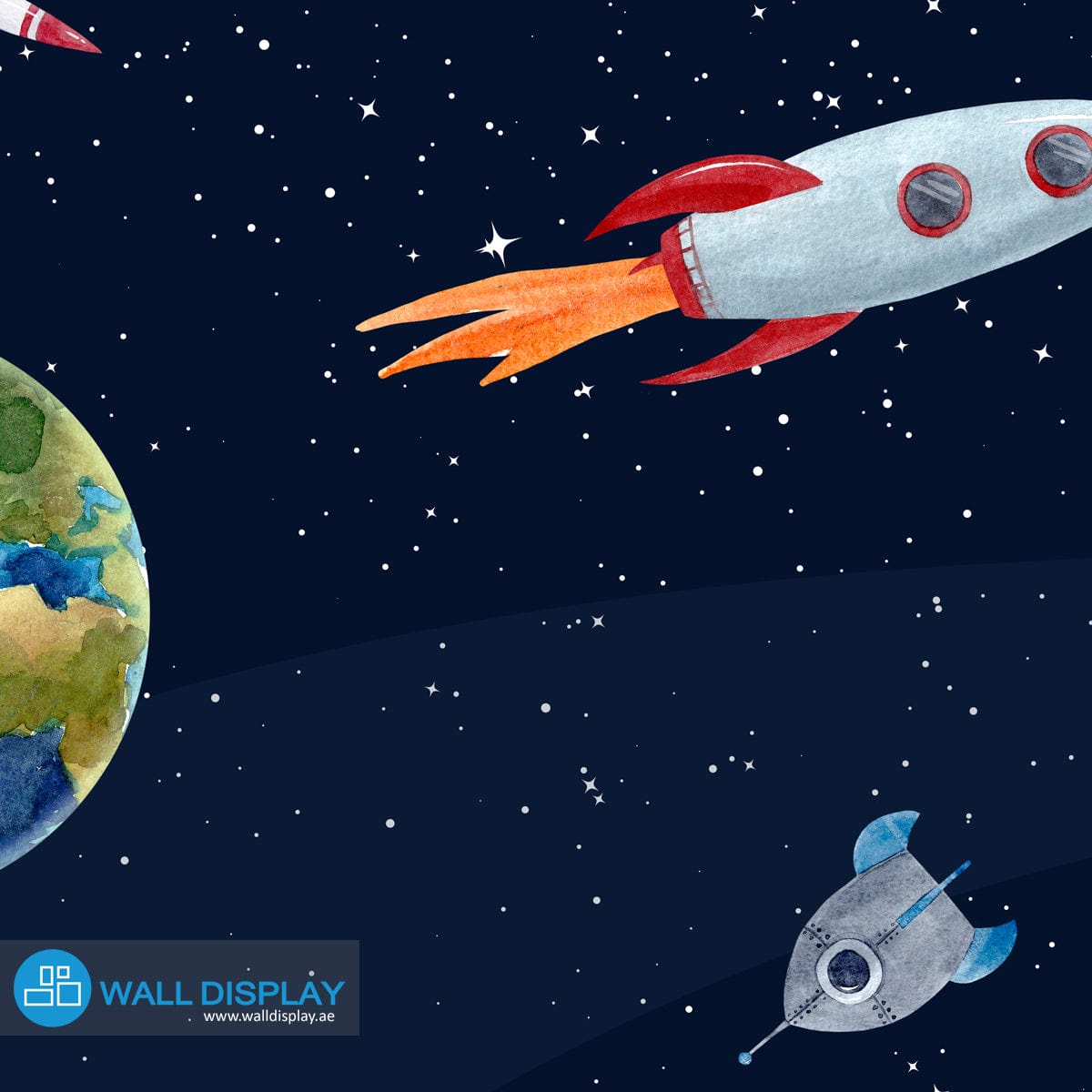 Space Explorer - Kids Wallpaper walldisplay wallpaper-dubai