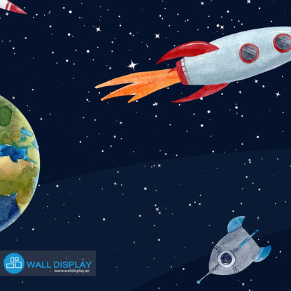 Space Explorer - Kids Wallpaper walldisplay wallpaper-dubai