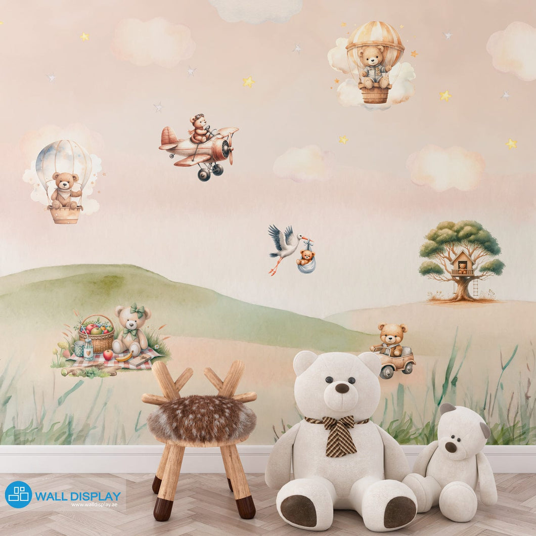 Teddy bears world - Kids Wallpaper walldisplay wallpaper-dubai