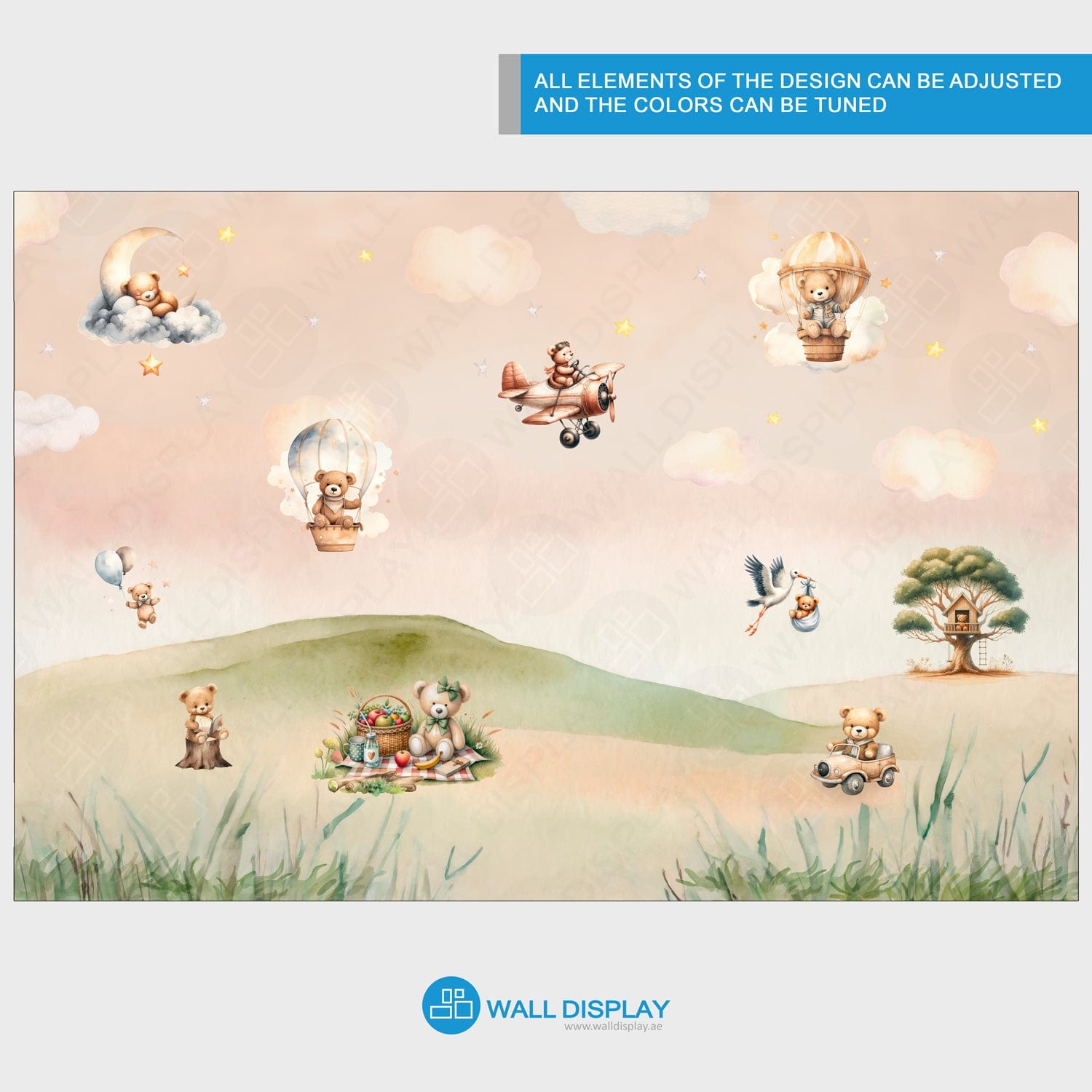 Teddy bears world - Kids Wallpaper walldisplay wallpaper-dubai