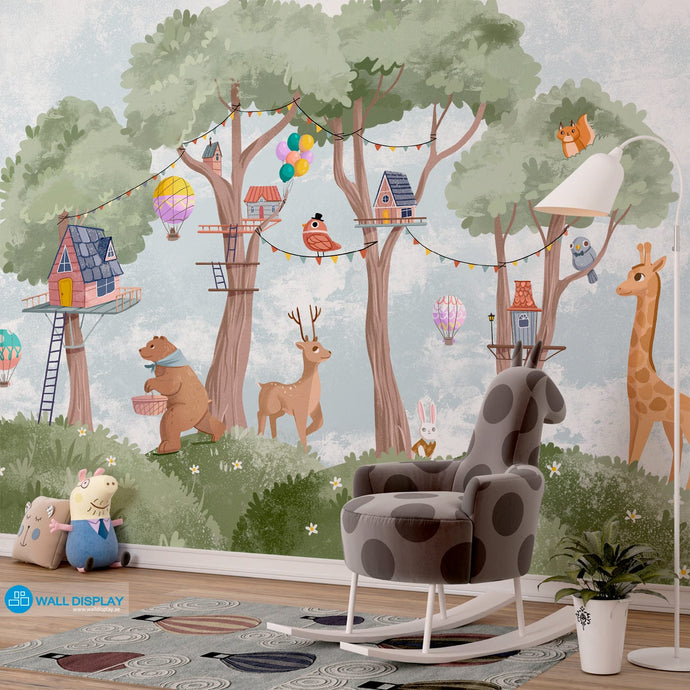 Treehouse Tales - Kids Wallpaper walldisplay wallpaper-dubai