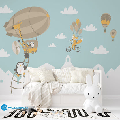 Up in the Clouds - Kids Wallpaper 