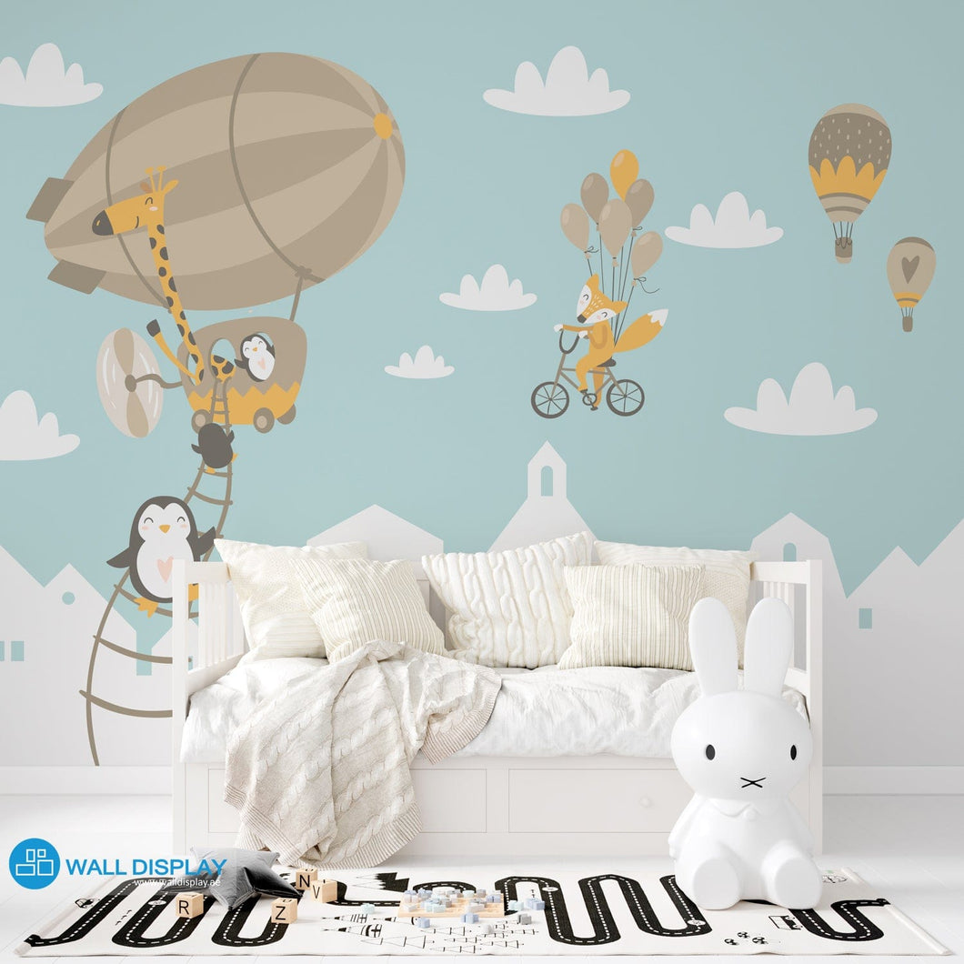 Up in the Clouds - Kids Wallpaper 