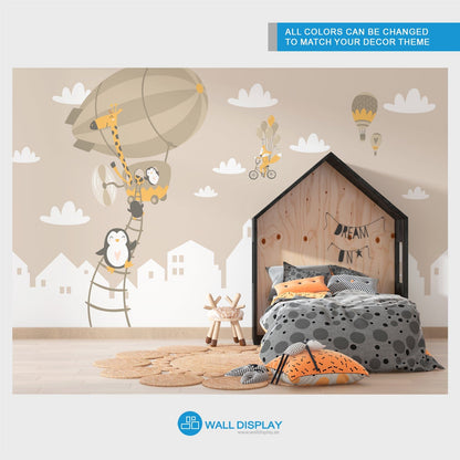 Up in the Clouds - Kids Wallpaper 