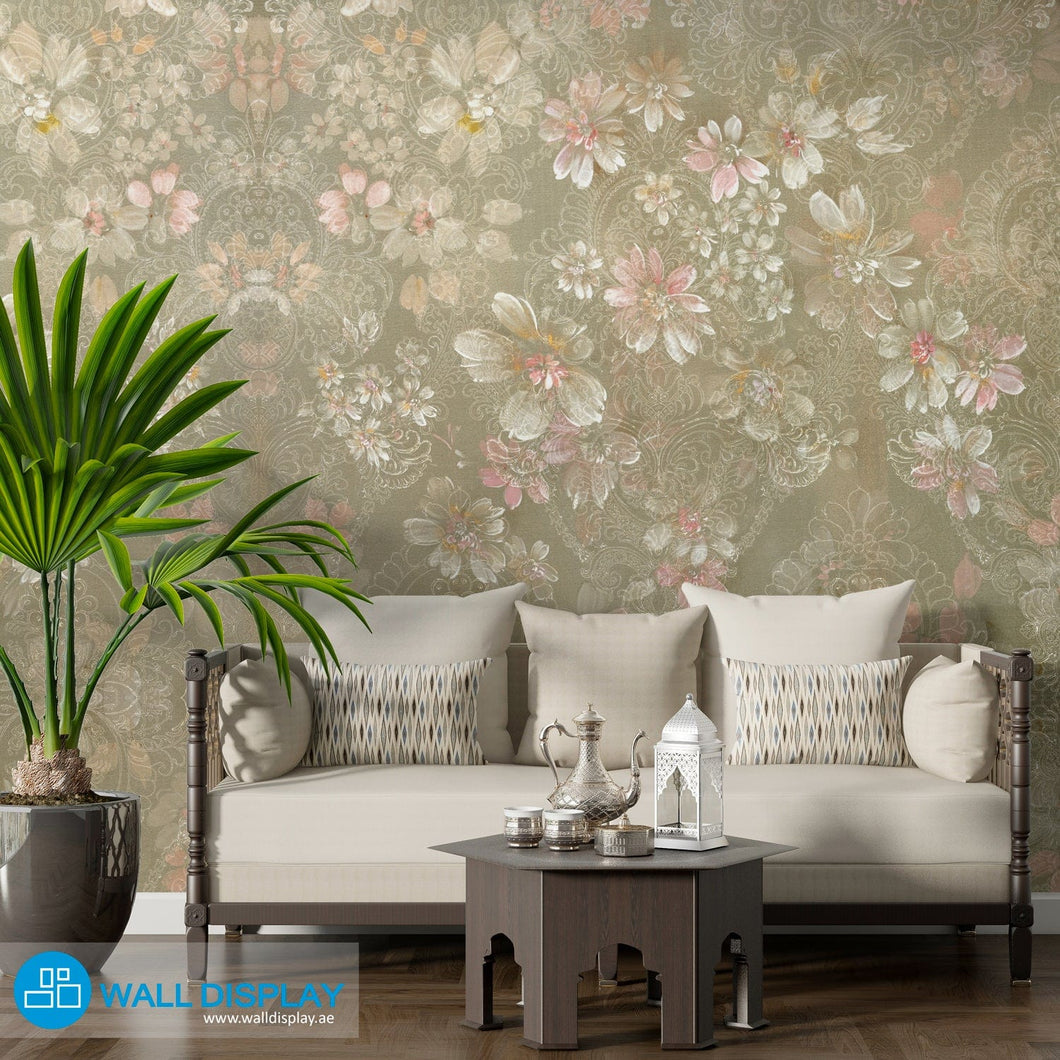 Vintage Floral Wallpaper walldisplay wallpaper-dubai