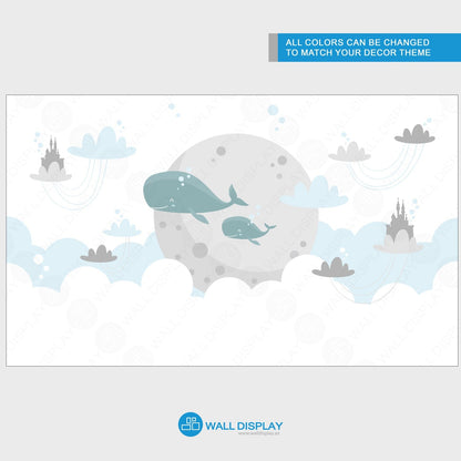 Whales Whispers - Kids Wallpaper walldisplay wallpaper-dubai