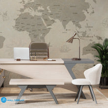 Load image into Gallery viewer, Vintage World Map wall mural in Dubai, Abu Dhabi and all UAE
